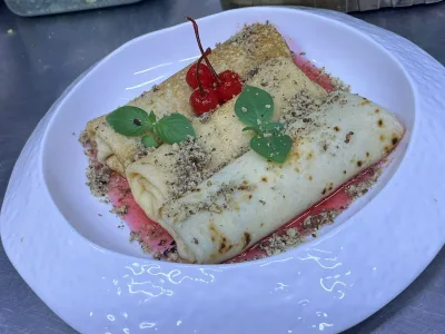 Блинчики с творогом