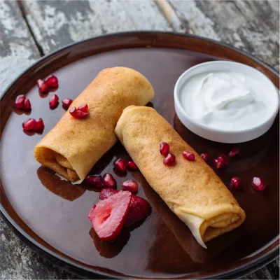 Блины с творогом